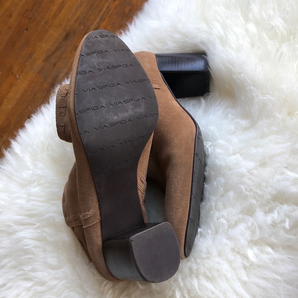 Via Spiga Suede Ankle Healed Boots - Picture 3 of 9